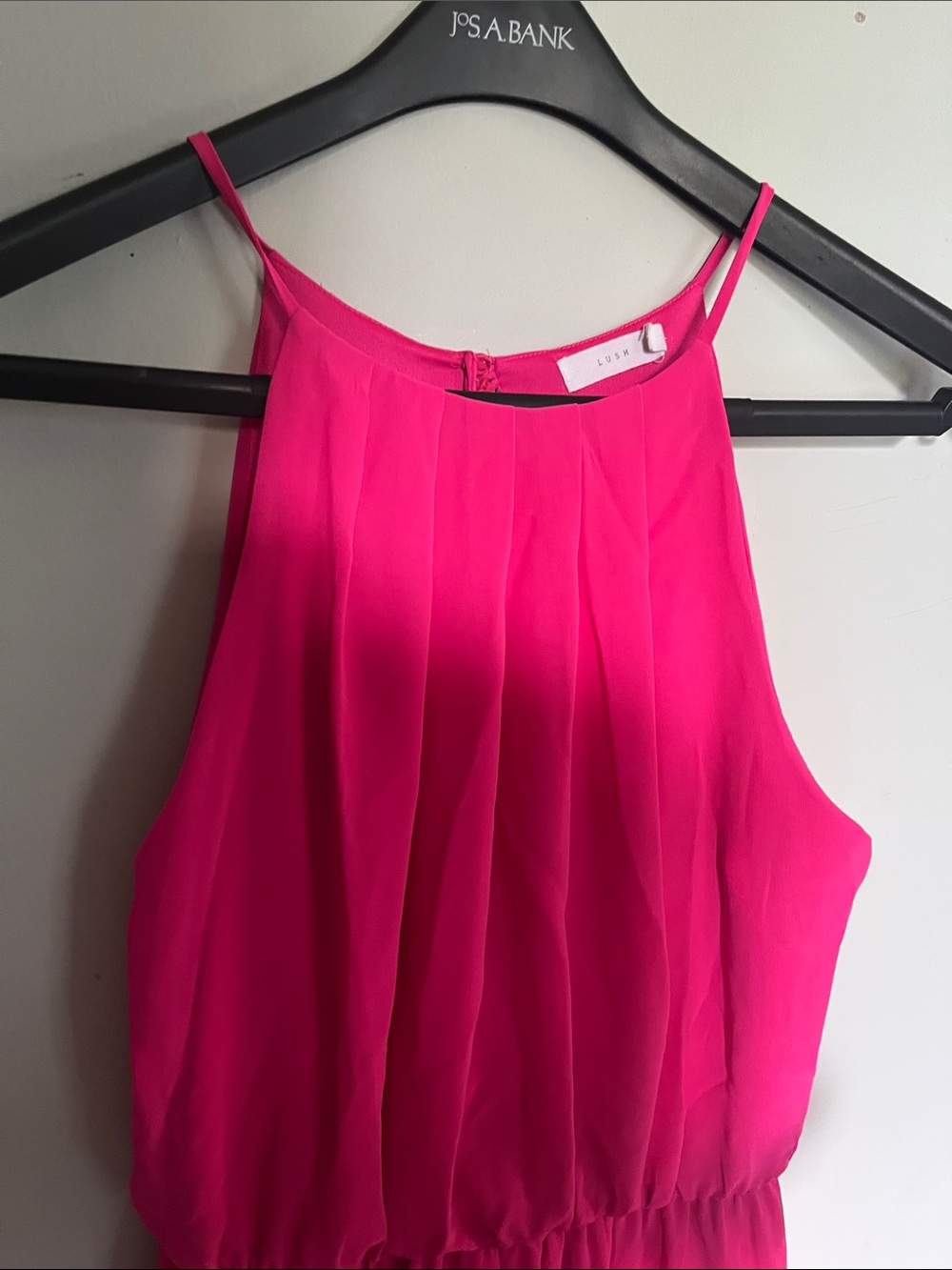 Lush Hot Pink Midi Dress - Picture 3 of 6